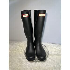 Hunter Original Tall Rain Boots, Black, Women's 7